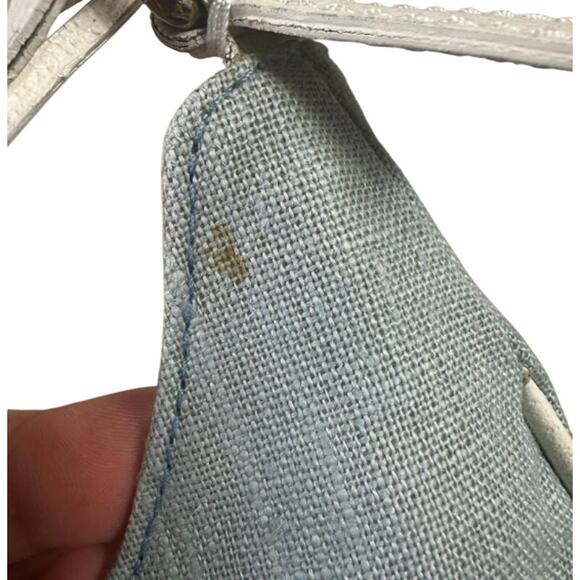 FENDI Vintage Baby Blue Linen Shoulder Hobo Bag (FFXX180) - Picture 8 of 15